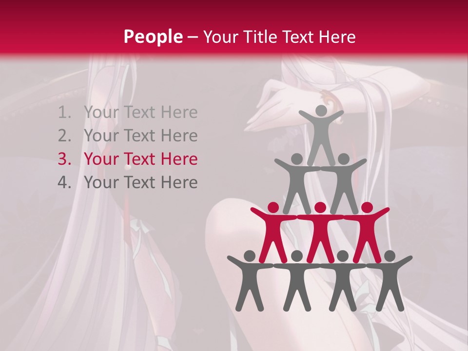 A Woman With White Hair Sitting On A Couch PowerPoint Template