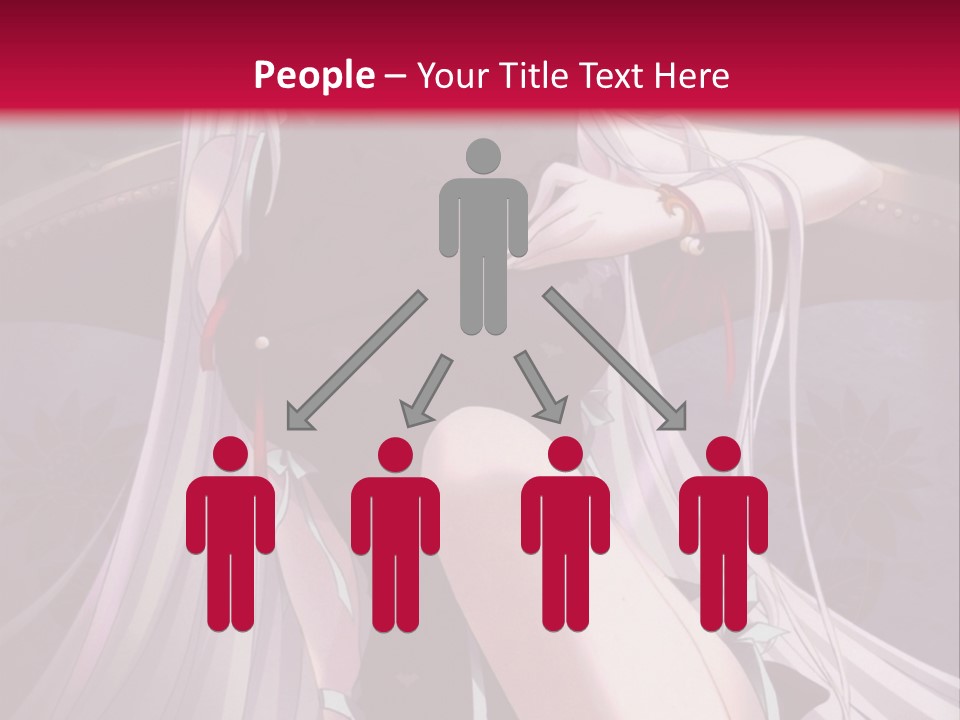 A Woman With White Hair Sitting On A Couch PowerPoint Template