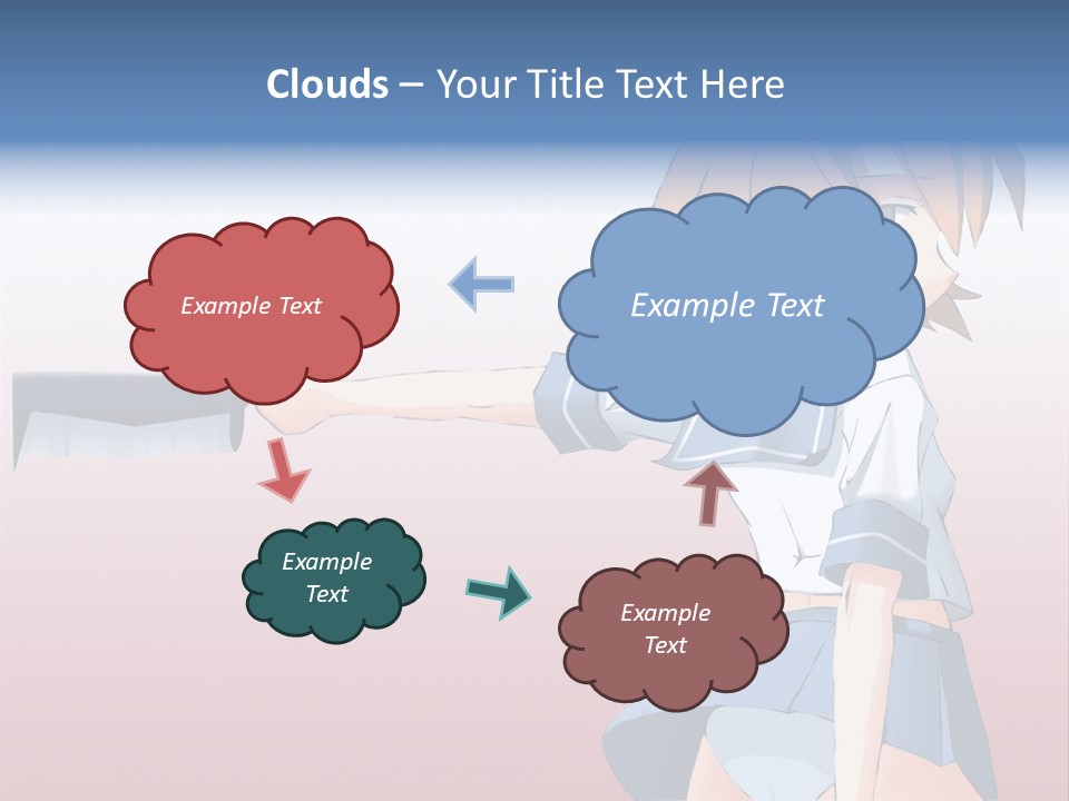 A Woman Holding A Knife In Her Hand PowerPoint Template