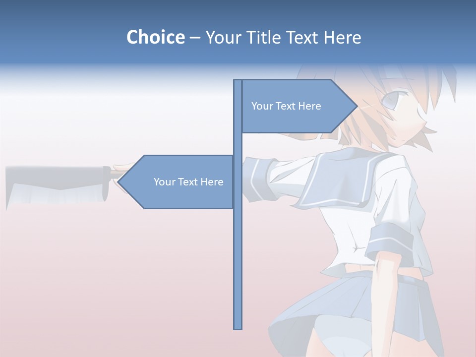 A Woman Holding A Knife In Her Hand PowerPoint Template