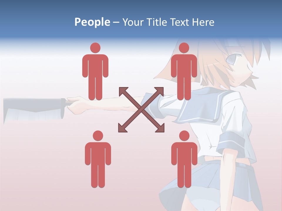 A Woman Holding A Knife In Her Hand PowerPoint Template