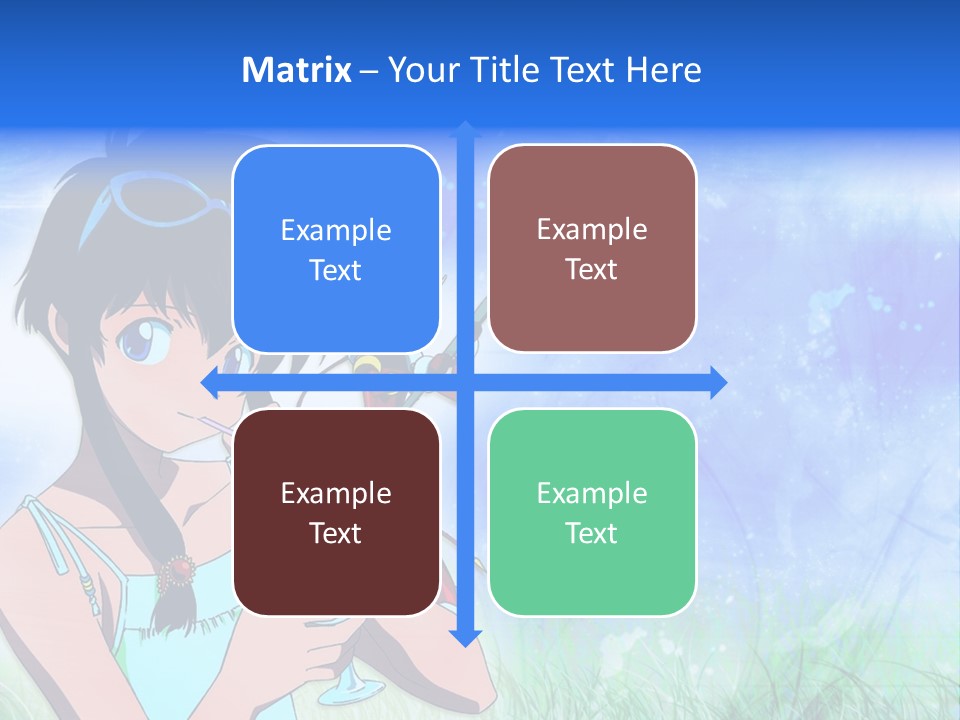 A Anime Character With A Drink In His Hand PowerPoint Template