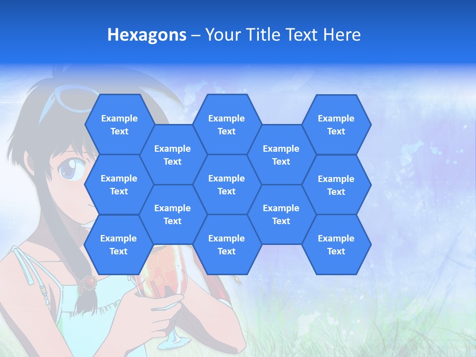 A Anime Character With A Drink In His Hand PowerPoint Template