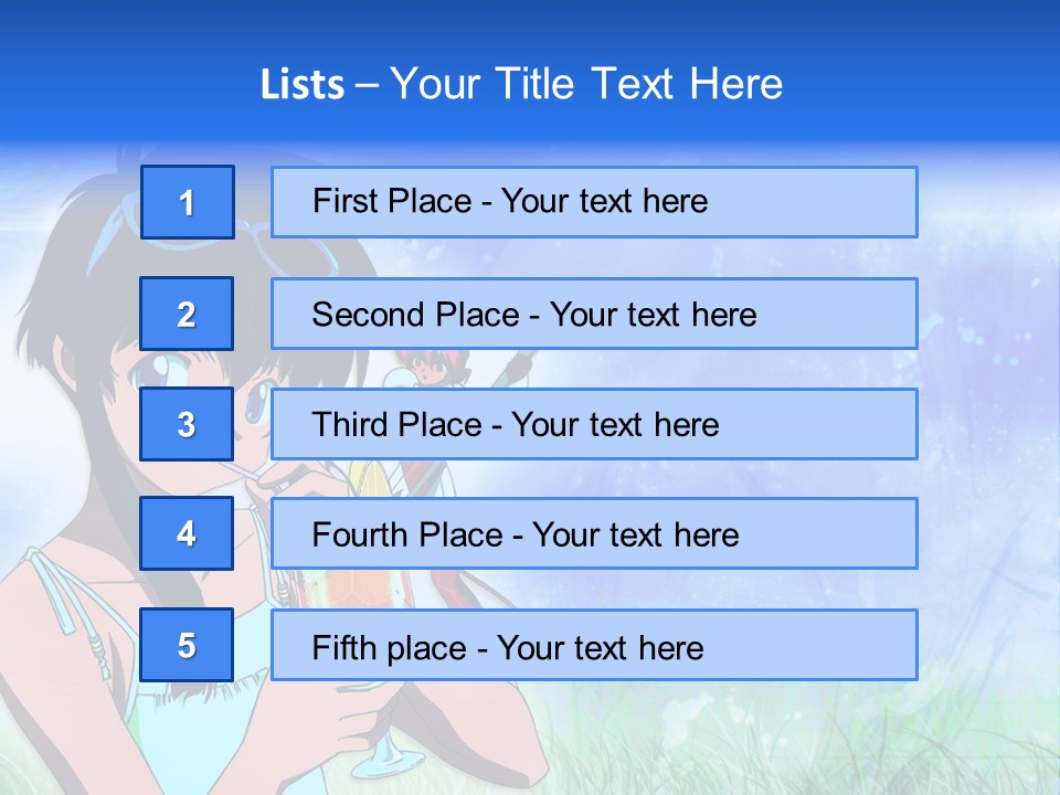 A Anime Character With A Drink In His Hand PowerPoint Template