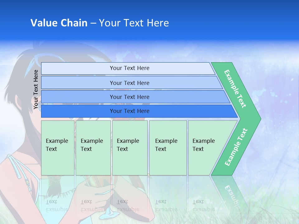 A Anime Character With A Drink In His Hand PowerPoint Template