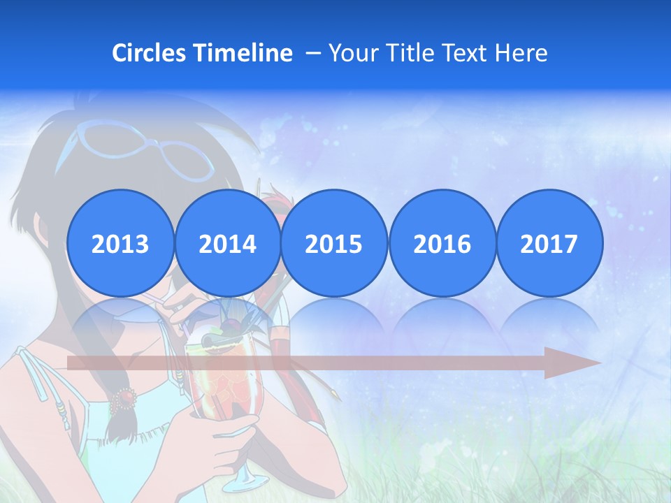 A Anime Character With A Drink In His Hand PowerPoint Template