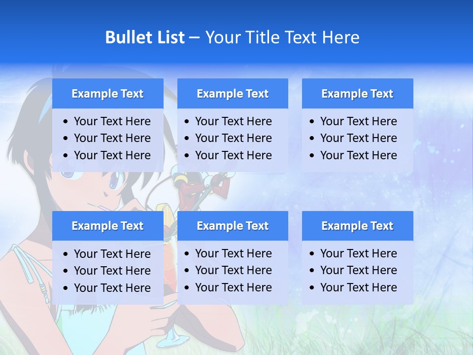 A Anime Character With A Drink In His Hand PowerPoint Template