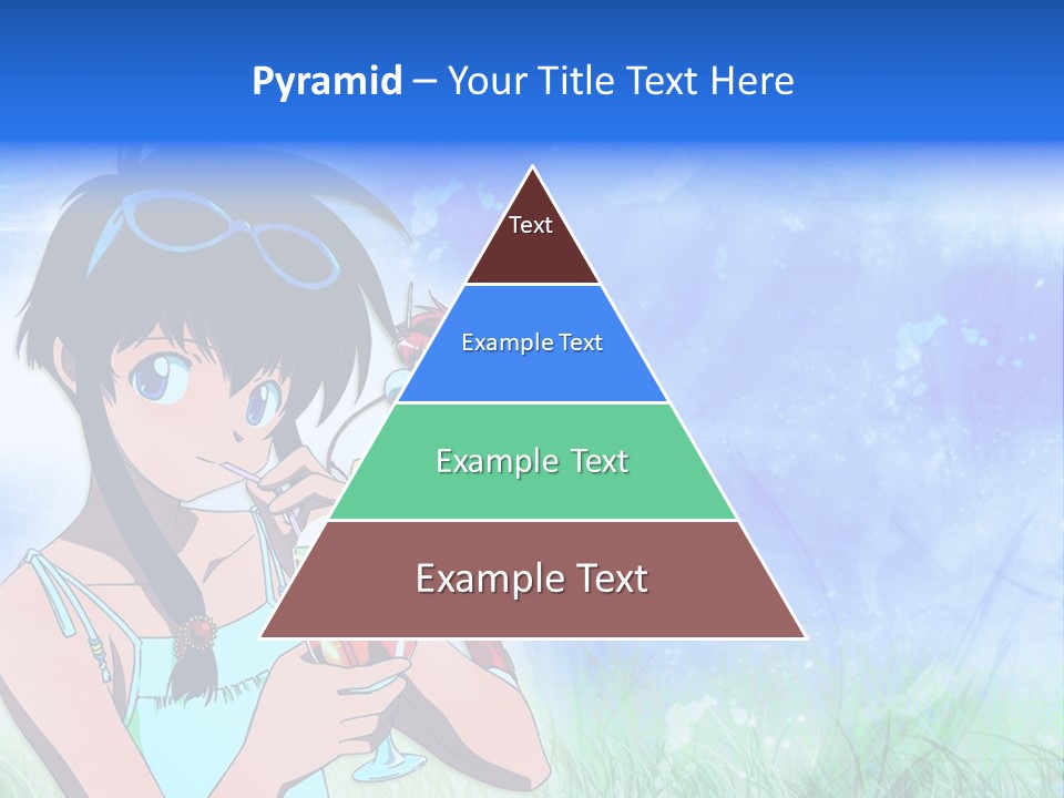 A Anime Character With A Drink In His Hand PowerPoint Template