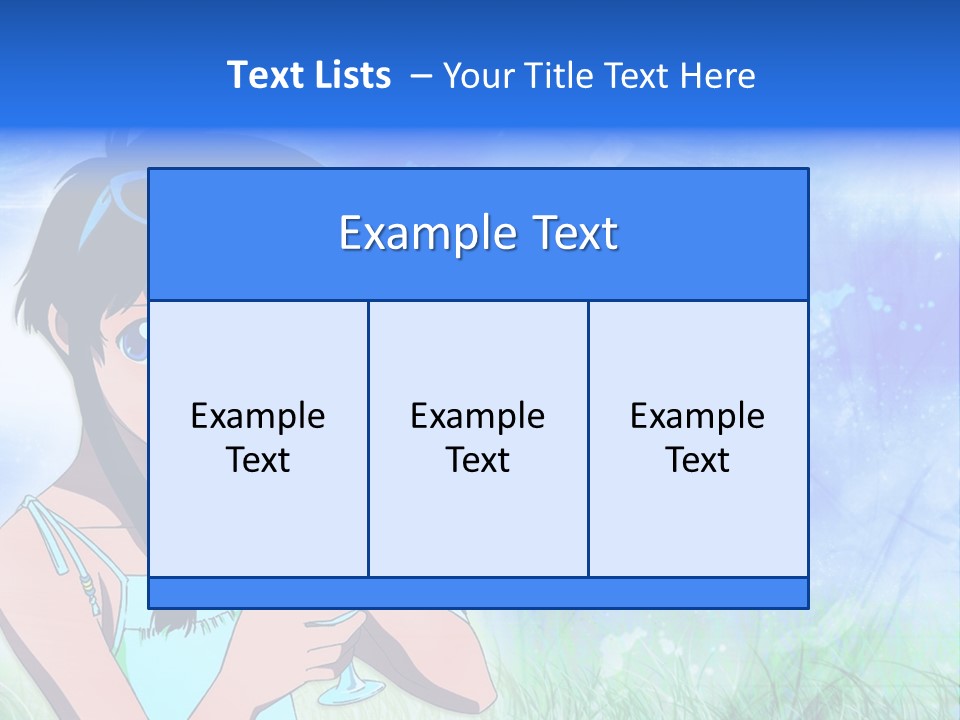 A Anime Character With A Drink In His Hand PowerPoint Template