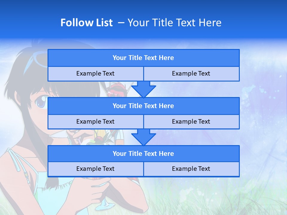 A Anime Character With A Drink In His Hand PowerPoint Template