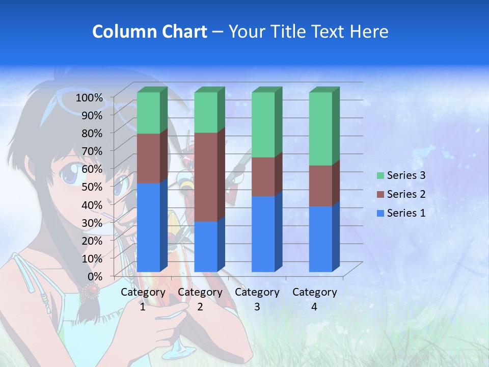 A Anime Character With A Drink In His Hand PowerPoint Template