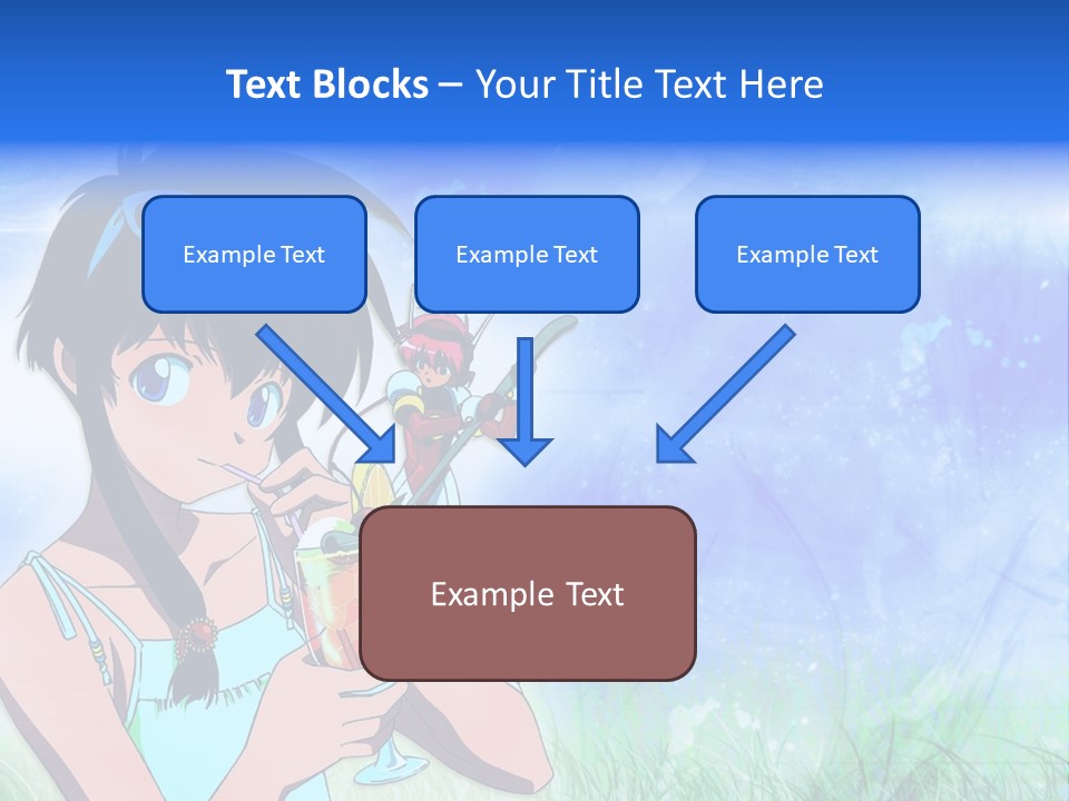 A Anime Character With A Drink In His Hand PowerPoint Template