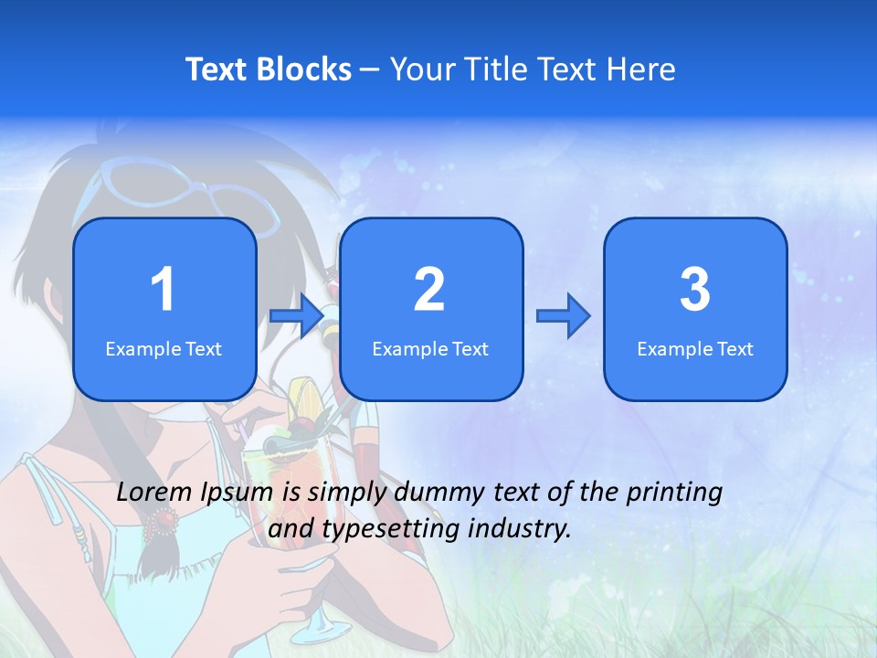 A Anime Character With A Drink In His Hand PowerPoint Template