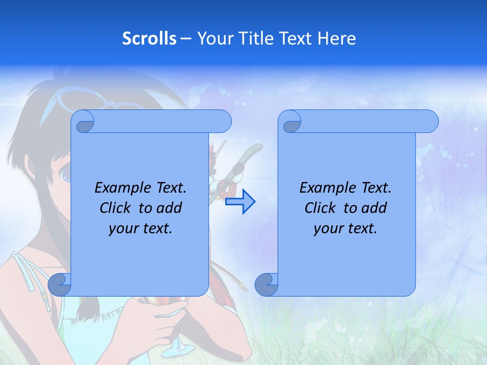 A Anime Character With A Drink In His Hand PowerPoint Template