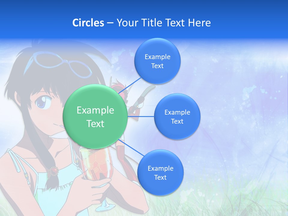 A Anime Character With A Drink In His Hand PowerPoint Template