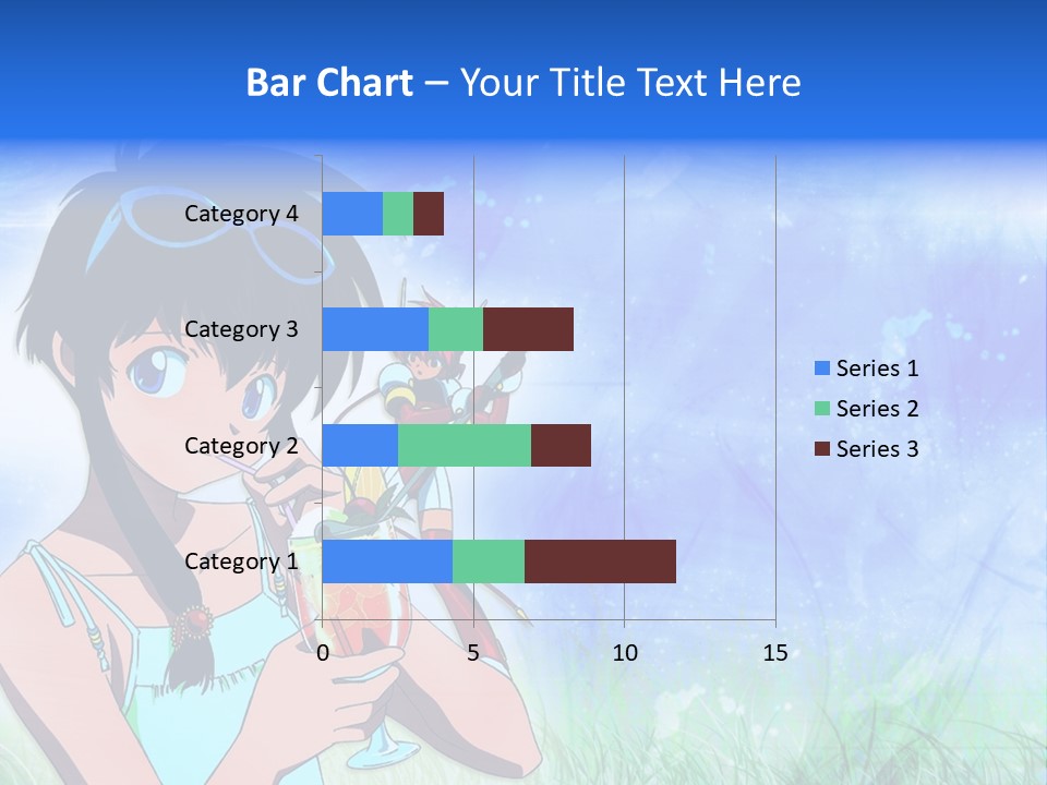 A Anime Character With A Drink In His Hand PowerPoint Template