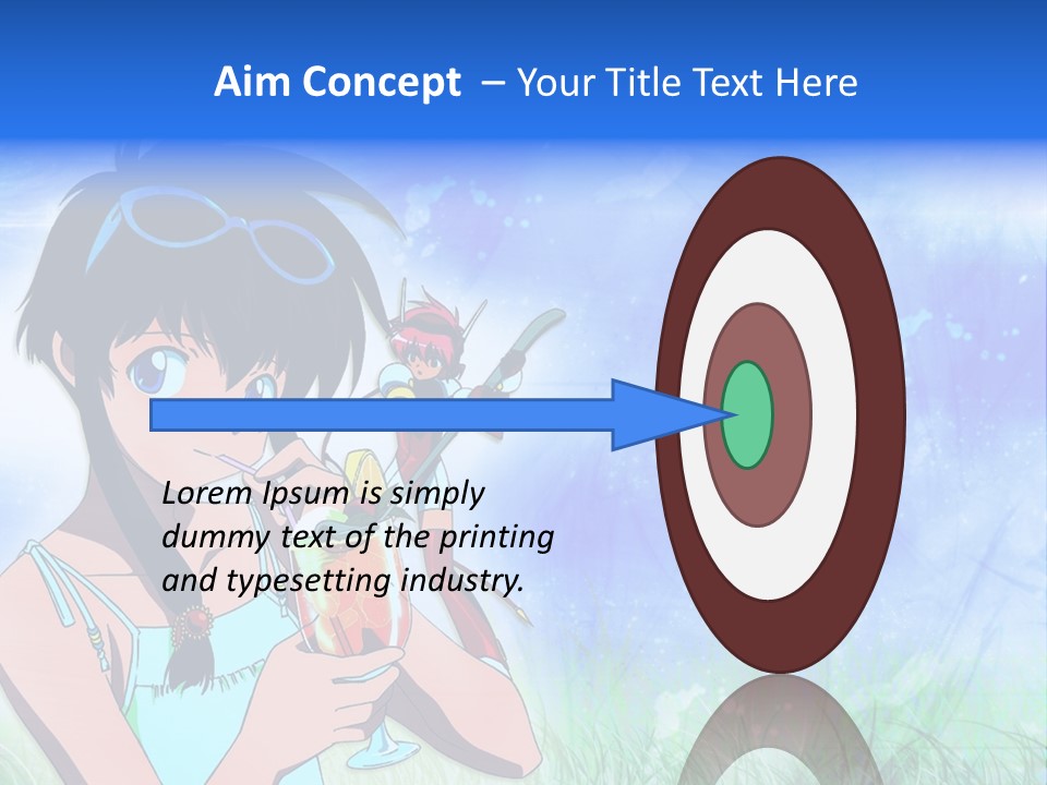 A Anime Character With A Drink In His Hand PowerPoint Template