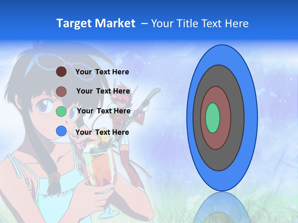 A Anime Character With A Drink In His Hand PowerPoint Template