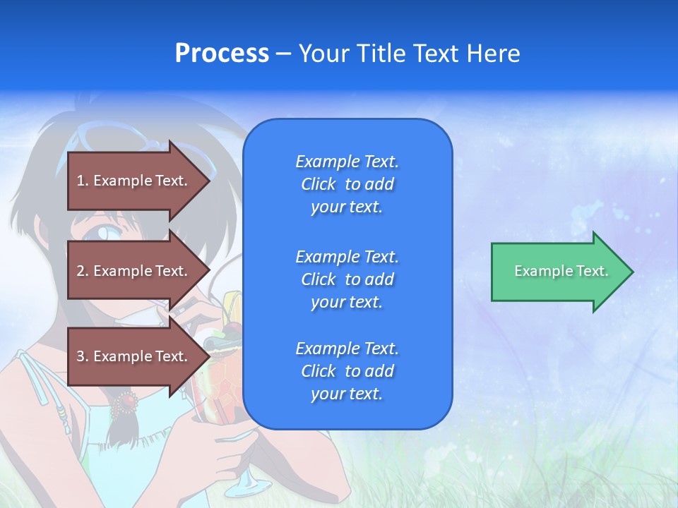 A Anime Character With A Drink In His Hand PowerPoint Template