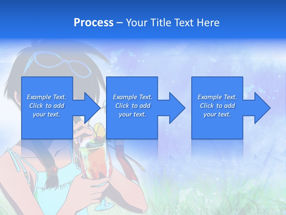 A Anime Character With A Drink In His Hand PowerPoint Template