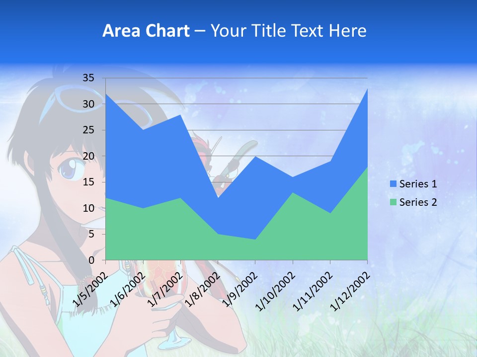 A Anime Character With A Drink In His Hand PowerPoint Template