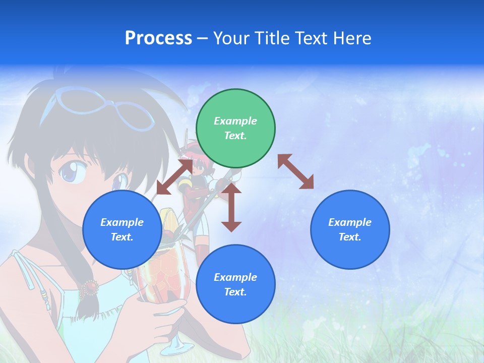 A Anime Character With A Drink In His Hand PowerPoint Template