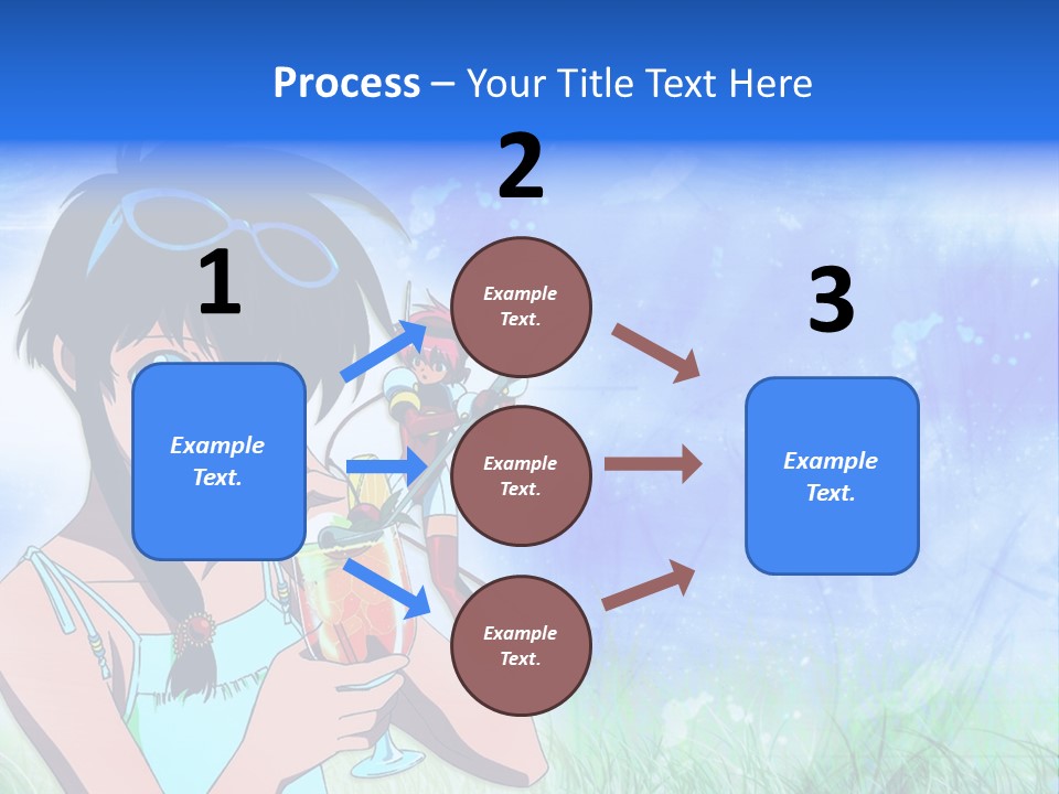 A Anime Character With A Drink In His Hand PowerPoint Template