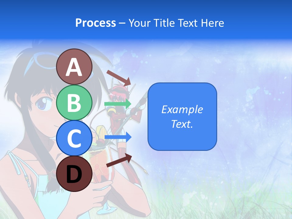 A Anime Character With A Drink In His Hand PowerPoint Template