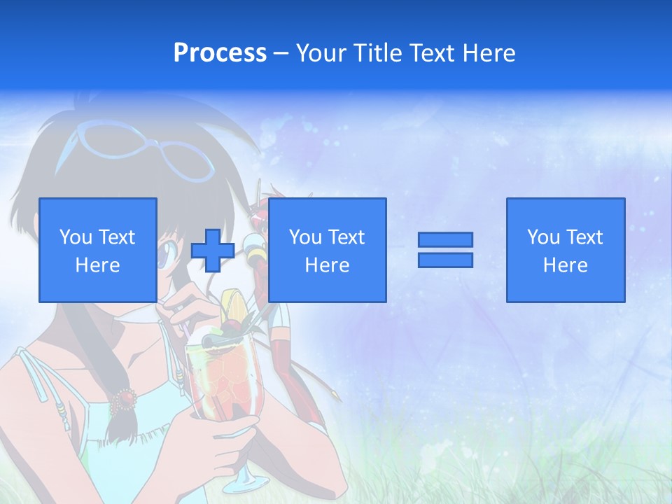 A Anime Character With A Drink In His Hand PowerPoint Template