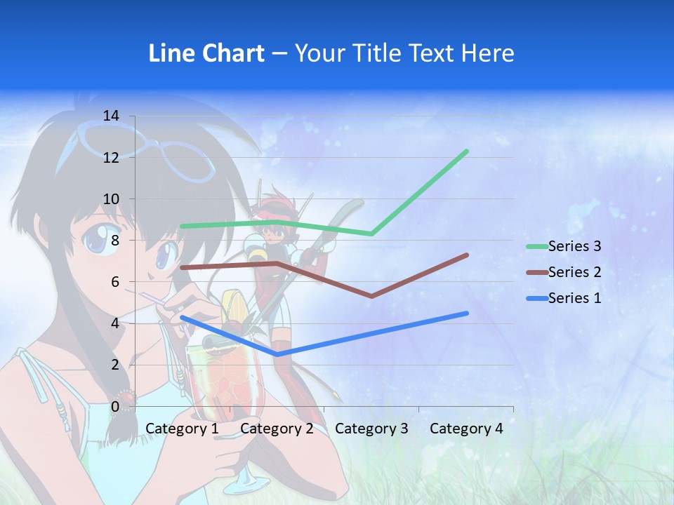 A Anime Character With A Drink In His Hand PowerPoint Template
