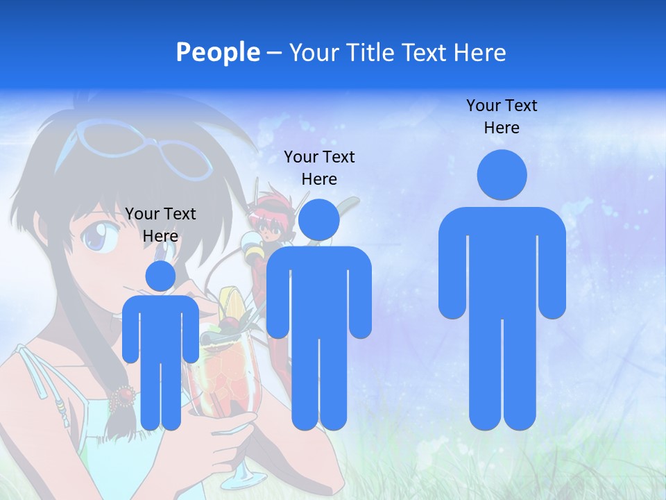 A Anime Character With A Drink In His Hand PowerPoint Template