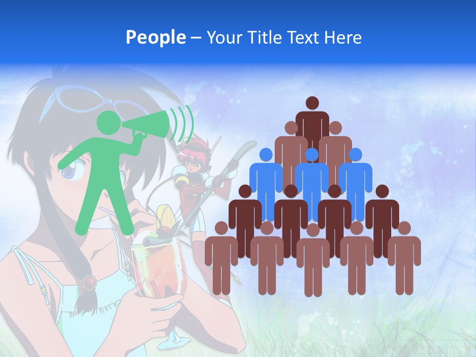A Anime Character With A Drink In His Hand PowerPoint Template