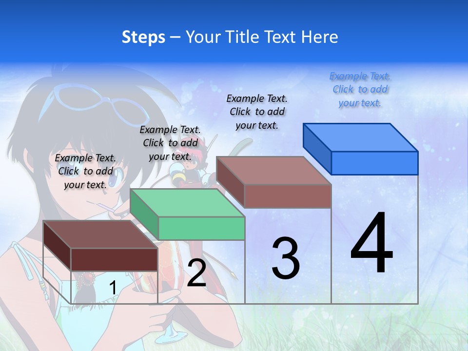 A Anime Character With A Drink In His Hand PowerPoint Template