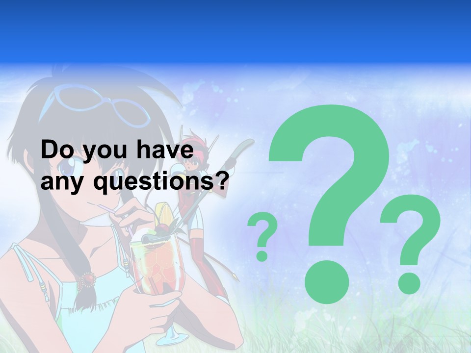 A Anime Character With A Drink In His Hand PowerPoint Template