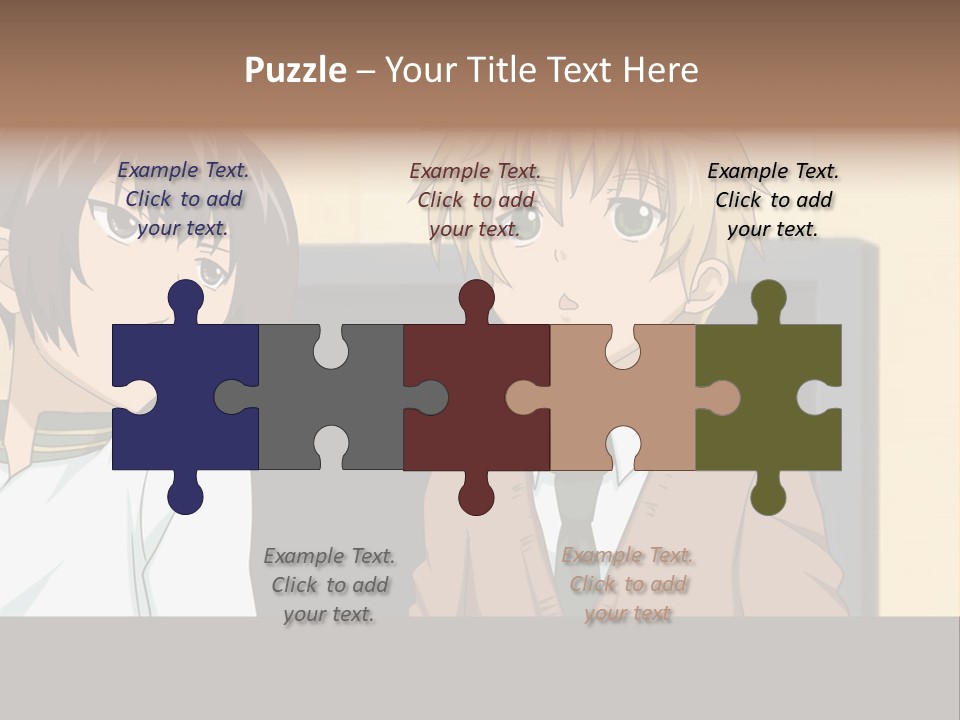 A Couple Of People Standing Next To Each Other PowerPoint Template