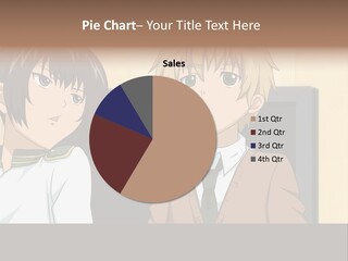 A Couple Of People Standing Next To Each Other PowerPoint Template