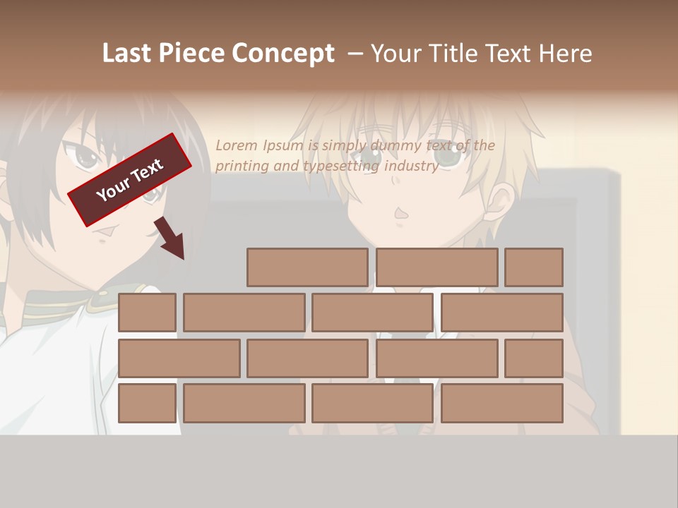 A Couple Of People Standing Next To Each Other PowerPoint Template