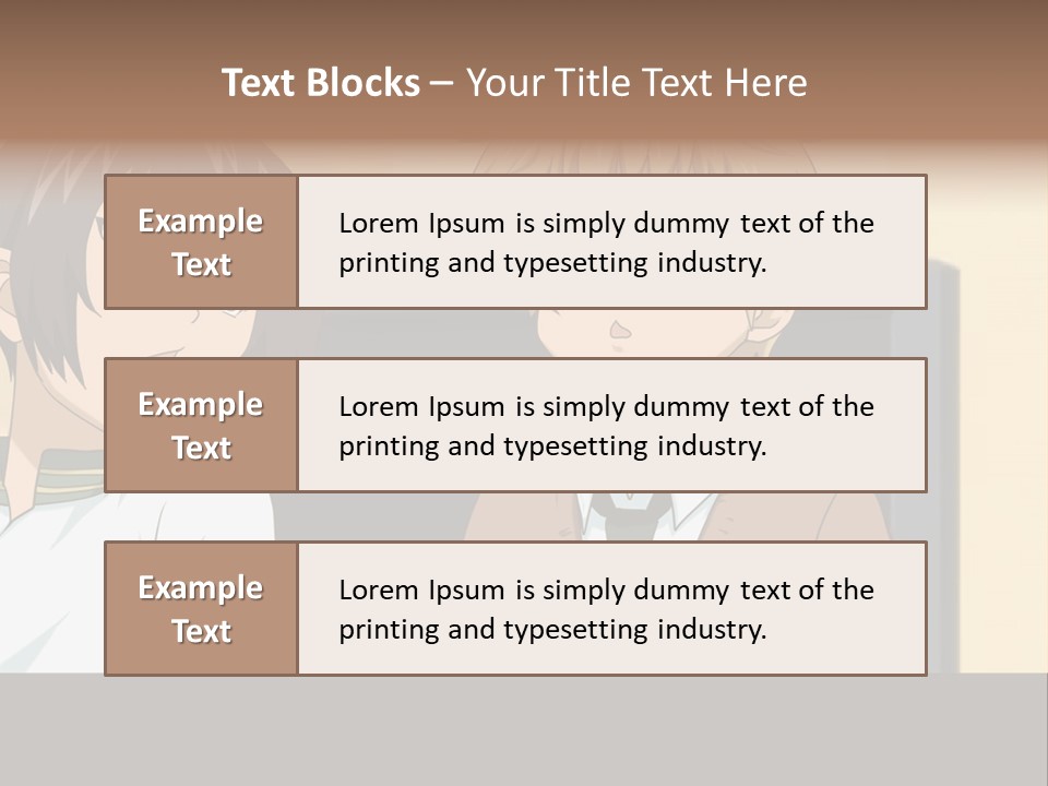 A Couple Of People Standing Next To Each Other PowerPoint Template