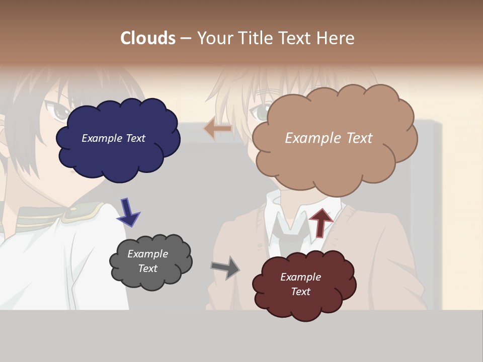 A Couple Of People Standing Next To Each Other PowerPoint Template