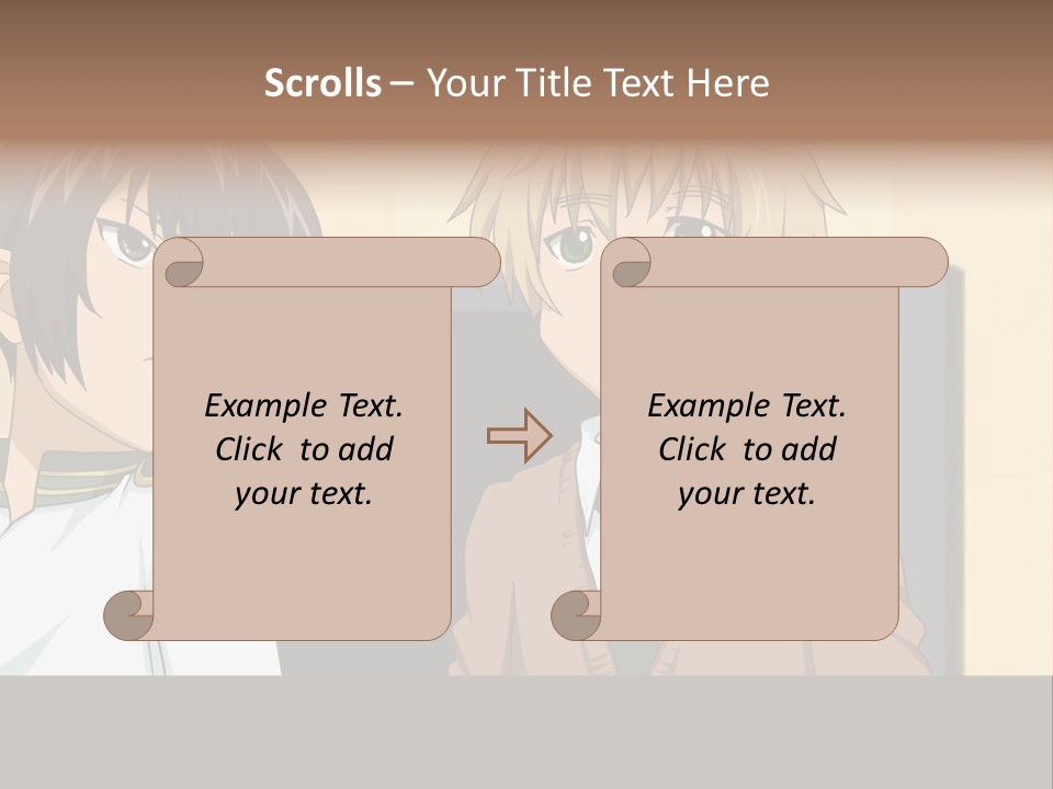 A Couple Of People Standing Next To Each Other PowerPoint Template
