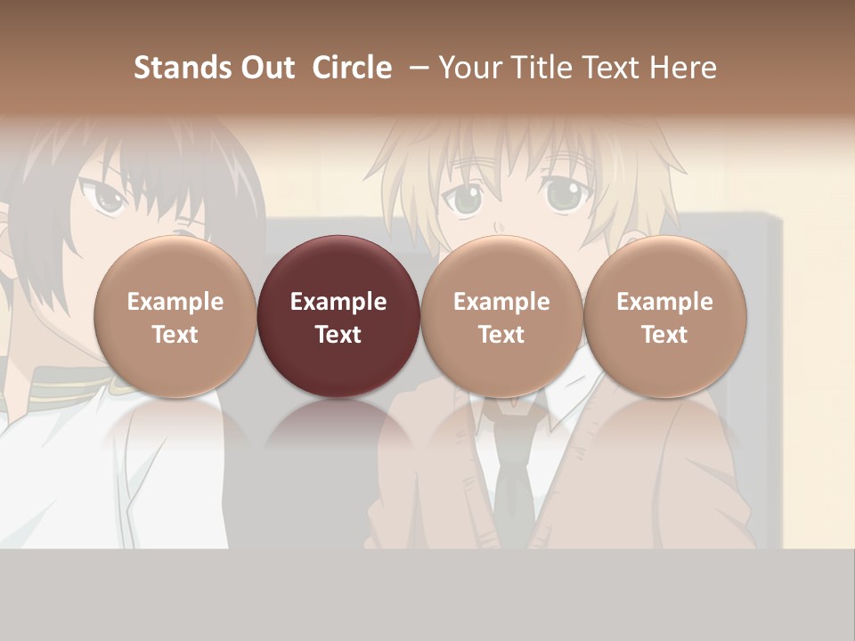 A Couple Of People Standing Next To Each Other PowerPoint Template