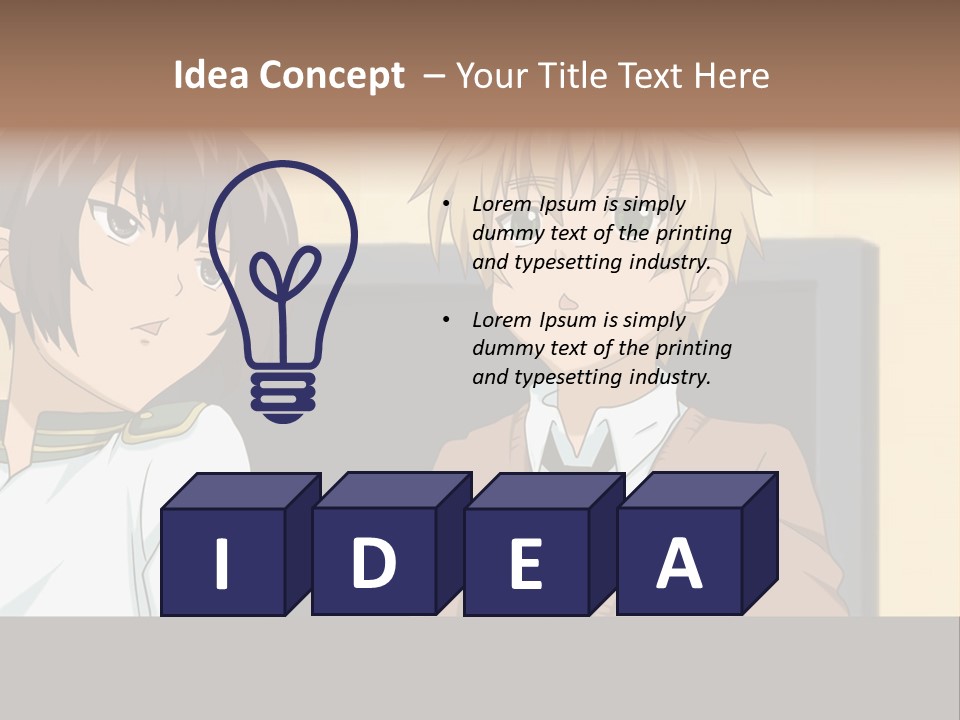 A Couple Of People Standing Next To Each Other PowerPoint Template