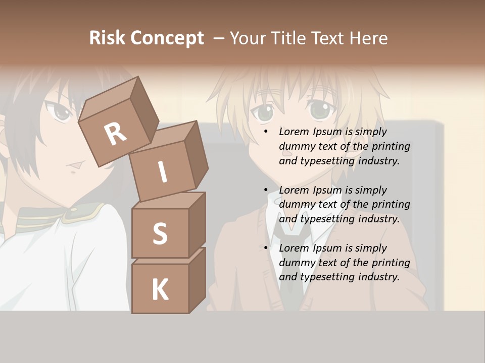 A Couple Of People Standing Next To Each Other PowerPoint Template