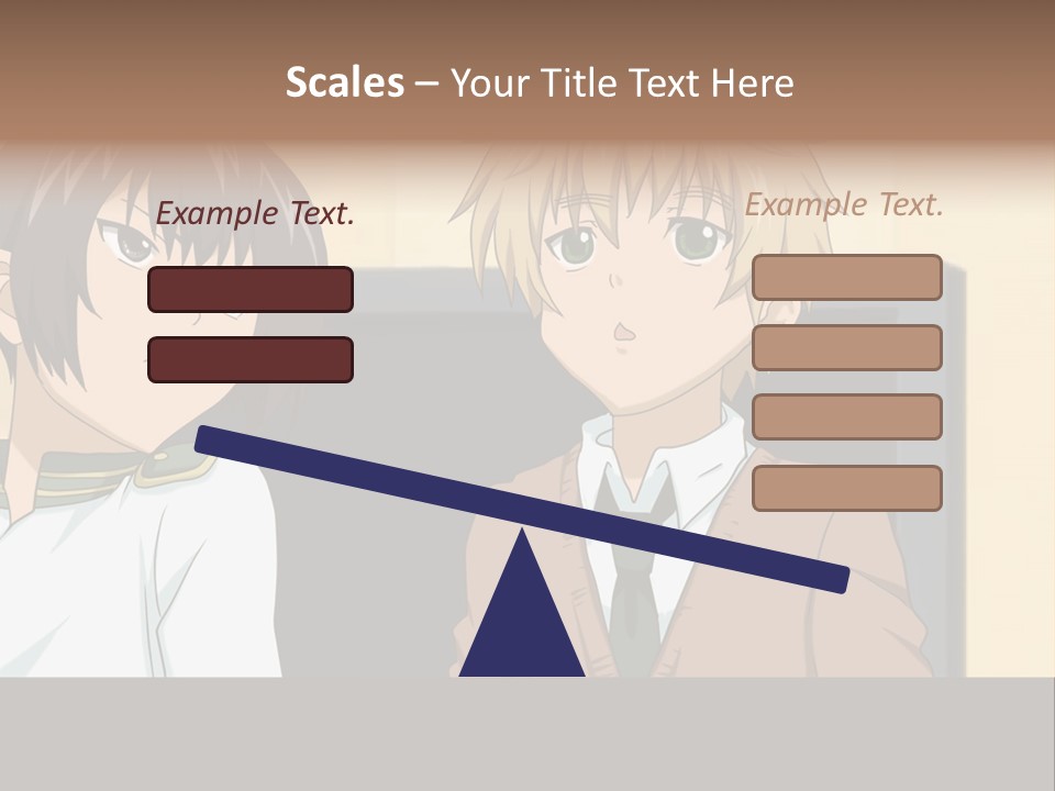 A Couple Of People Standing Next To Each Other PowerPoint Template