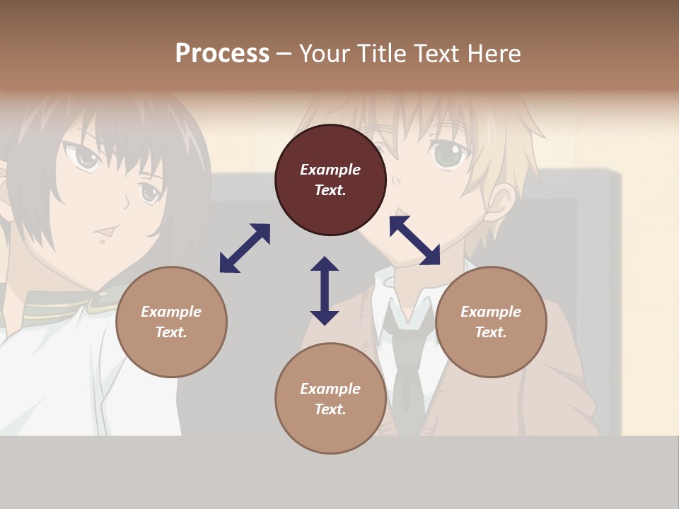 A Couple Of People Standing Next To Each Other PowerPoint Template