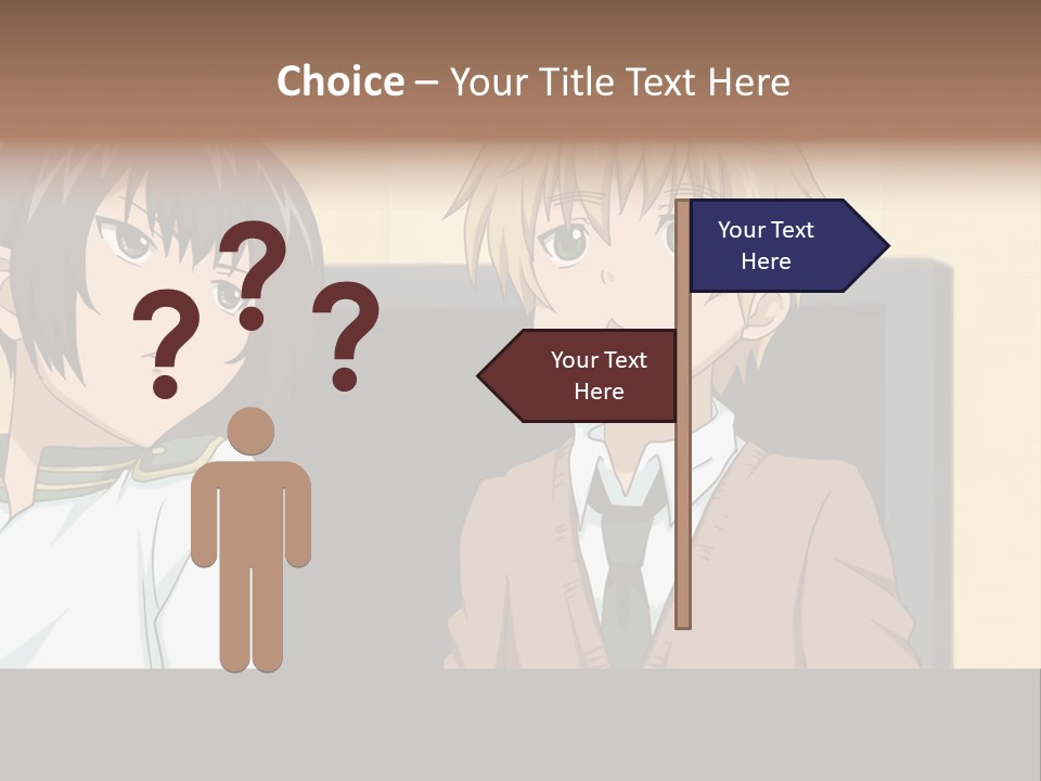A Couple Of People Standing Next To Each Other PowerPoint Template