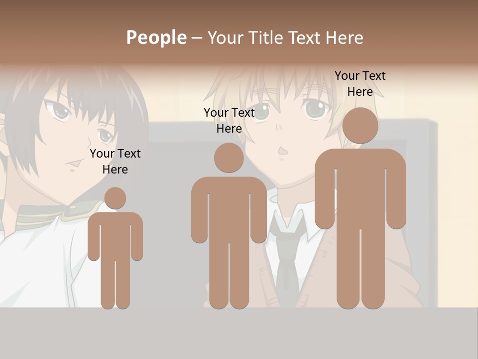 A Couple Of People Standing Next To Each Other PowerPoint Template