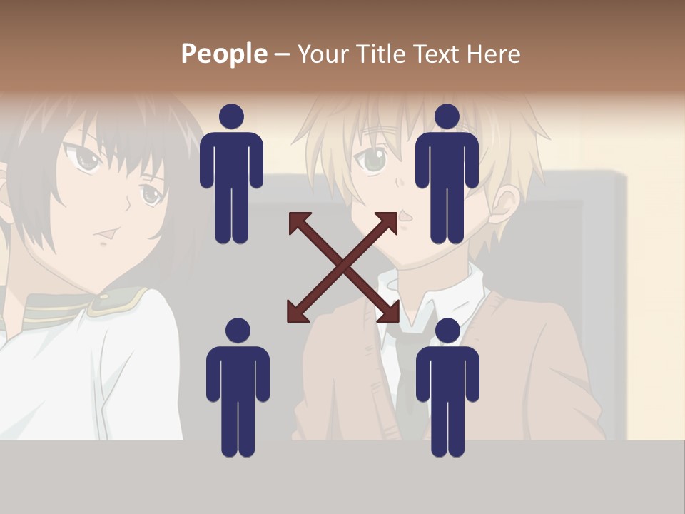 A Couple Of People Standing Next To Each Other PowerPoint Template