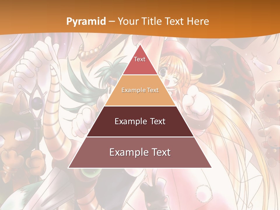 A Group Of Anime Characters With A Brown Background PowerPoint Template