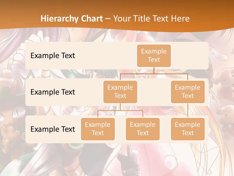 A Group Of Anime Characters With A Brown Background PowerPoint Template